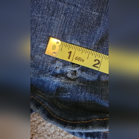 Abercrombie & Fitch blue distressed jeans womens size 6 S w28 L31 inseam 29"Dar - Picture 6 of 9